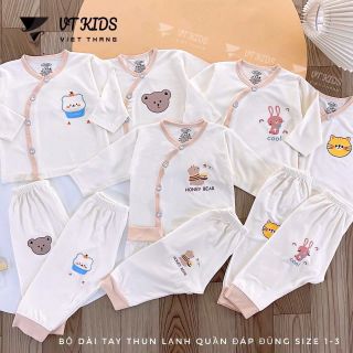 Bộ dài tay thun lạnh cho bé size 1-3, có chọn size