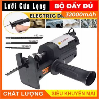 Bộ Chuyển Đổi Máy Khoan Thành Máy Cưa Lọng Cầm Tay (Tặng Kèm 3 Lưỡi Cưa)