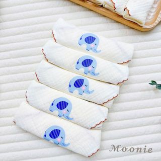 Set 5 Khăn sữa muslin sợi tre Moonie cho bé