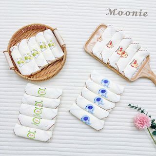Set 5 Khăn sữa muslin sợi tre Moonie cho bé