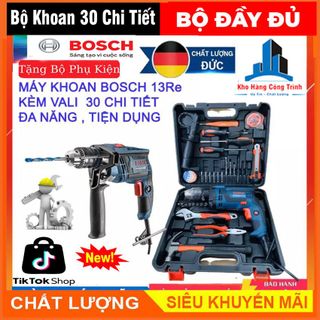 Máy khoan bosch 910w 13re , vali boshc 30 phụ kiện