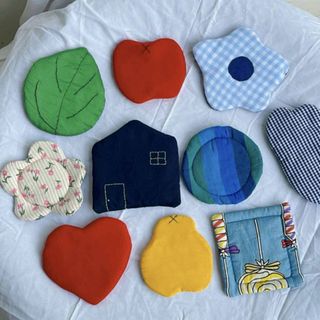 Lót ly bằng vải handmade - trái lê