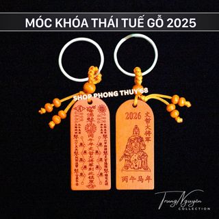 Sỉ Móc Khóa Thái Tuế 2026 Chất Liệu Bằng Gỗ Hóa Giải Thái Tuế Ngọ - Dậu - Tý - Sửu - Mão