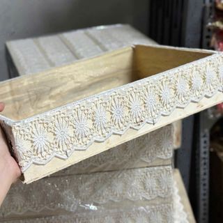 khay ren trang trí giỏ quà tết sang trọng ( Hàng Gia Tận Xưởng )