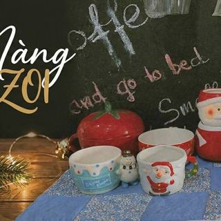 Túi vải trụ tròn đựng đồ noel trong nhà