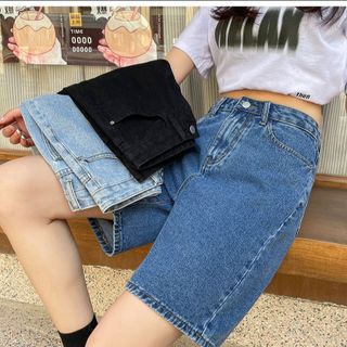 Quần Jeans Nữ ống rộng lưng cao phong cách đơn giản, kiểu dáng mới 2025, dễ phối đồ