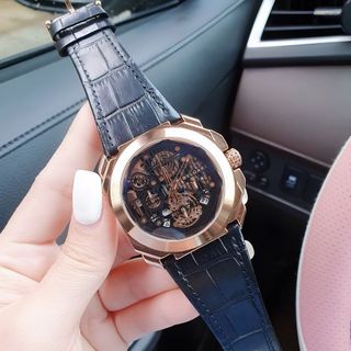 XẢ KHO ĐỒNG HỒ NAM TRUNG CẤP PVLGARI DÂY DA MẶT GIẢ CƠ