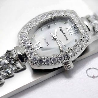 ĐỒNG HỒ NỮ CAO CẤP RODAL DÂY BẠC MẶT BẦU ĐÍNH ĐÁ SWAROSKI