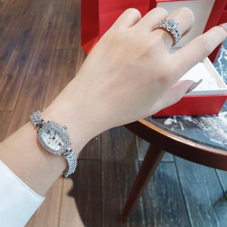 ĐỒNG HỒ NỮ CAO CẤP RODAL DÂY BẠC MẶT BẦU ĐÍNH ĐÁ SWAROSKI