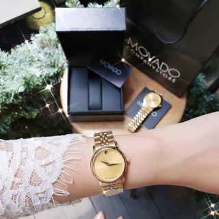 ĐỒNG HỒ NAM NỮ CAO CẤP MODADO DÂY THÉP MẶT TRƠN LẺ SIZE