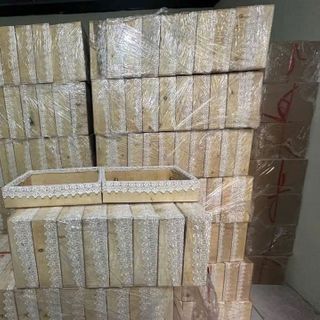 khay ren trang trí giỏ quà tết sang trọng ( Hàng Gia Tận Xưởng )