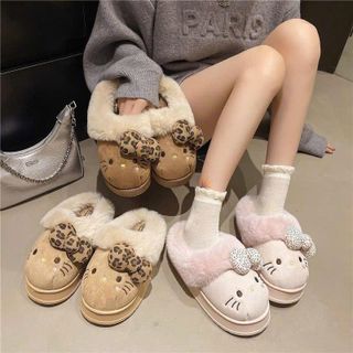 DÉP SỤC MÈO BÔNG KITT GẮN CHARM NƠ 3D LÓT LÔNG ĐÁNG YÊU - PIPI STORE