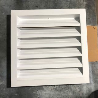 MIỆNG GIÓ LOUVER NAN Z KÈM LƯỚI CHẮN CÔN TRÙNG  KTM: 200 × 200 mm - KTC: 150 × 150 mm