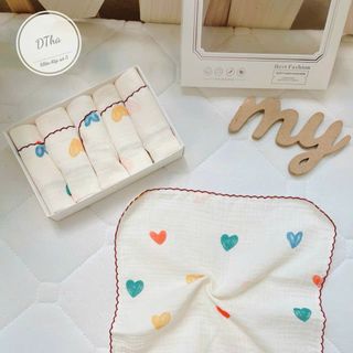 Set 5 hộp khăn sữa Muslin cho bé