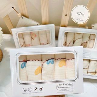 Set 5 hộp khăn sữa Muslin cho bé