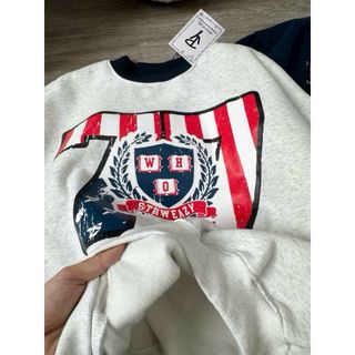 Áo SWETER In Nhiệt Cờ Số 77