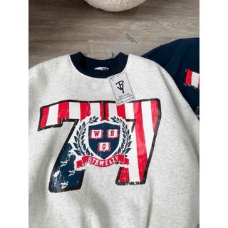 Áo SWETER In Nhiệt Cờ Số 77