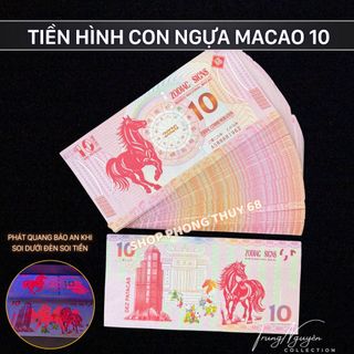 Sỉ Tiền Ngựa Macao Mệnh Giá 10 Patacas -Tiền Con Ngựa 2026 Tiền Lì Xì Tết