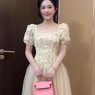 🔥 VÁY REN PHỐI LƯỚI CAO CẤP – MẶC LÊN XINH – SANG – CHUẨN TIỂU THƯ 🔥