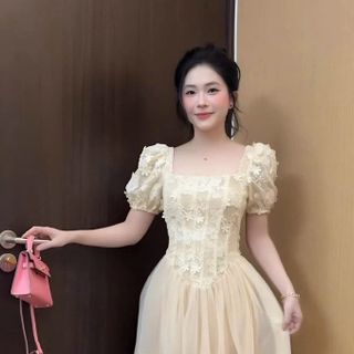 🔥 VÁY REN PHỐI LƯỚI CAO CẤP – MẶC LÊN XINH – SANG – CHUẨN TIỂU THƯ 🔥