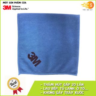 Khăn lau ô tô chuyên dụng chống trầy xước Microfiber 3M 36x36cm