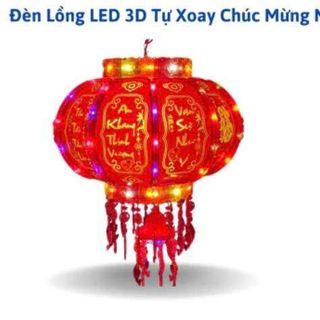 LỒNG ĐÈN LED 3D XOAY 360 #120-63CM