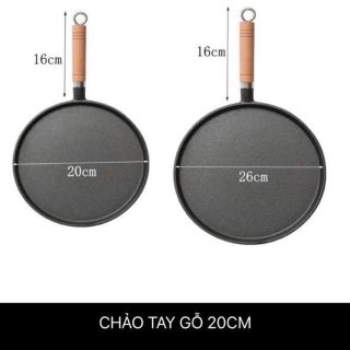 Chảo gang làm bánh 20-26cm