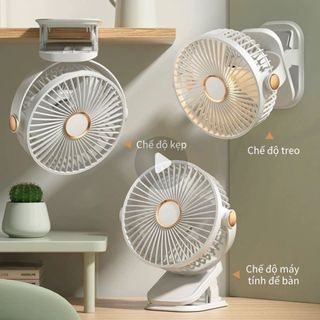 Quạt Mini Kẹp Bàn Thông Minh