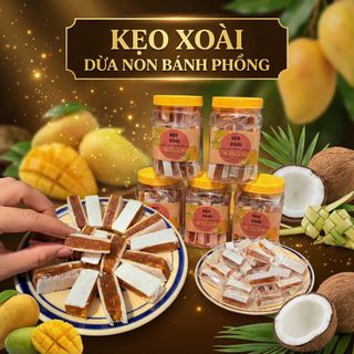 KẸO XOÀI DỪA NON BÁNH PHỒNG, ĐẶC SẢN MIỀN TÂY 500G - WINNIE HOUSE