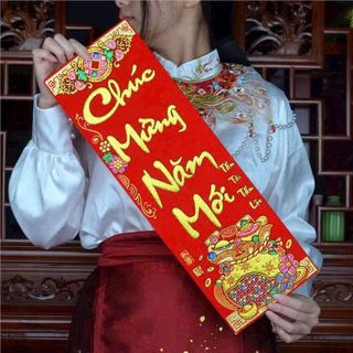 Đồ Tết câu đối trang trí bao lì xì