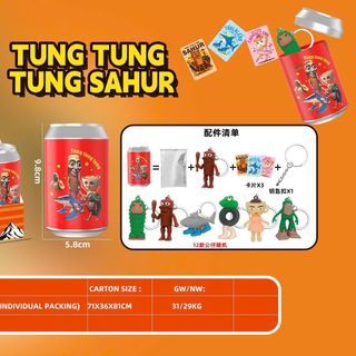 Lon hộp mù hình nhân vật Brainrot