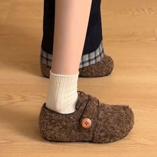 GIÀY NỮ CAO CẤP CARA LÔNG CỪU ÉP DẠ PHỐI KHUY SANG TRỌNG - PIPI STORE