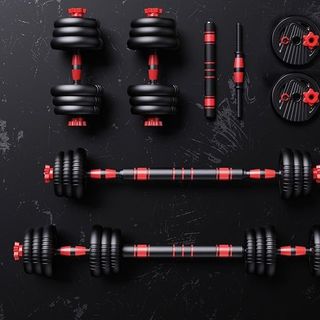Bộ tạ đa năng Tạ tay lắp ghép kèm đòn tạ 10kg - 20kg -30kg -40kg tập gym tại nhà - SP051