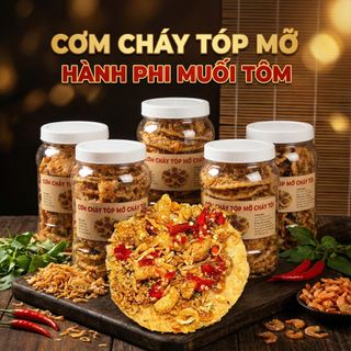 CƠM CHÁY TÓP MỠ HÀNH PHI MUỐI TÔM, HƯƠNG VỊ ĐẶC BIỆT 500G - WINNIE HOUSE