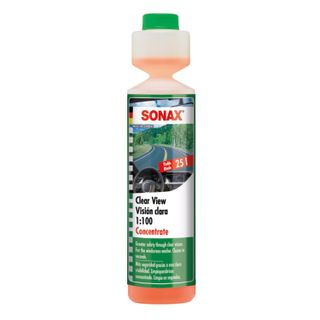 Dung dịch vệ sinh và làm trong kính lái đậm đặc 1:100 Sonax 271141/371141 250ml - rửa đèn pha XENON, đèn Plastic, tẩy vết côn trùng, các hạt nano làm trong kính, bảo vệ kính, không tạo vết sau khi gạt nước