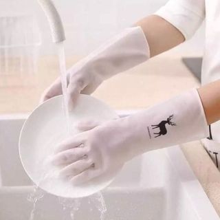 Gang tay cao su huơu ngắn rửa chén bát