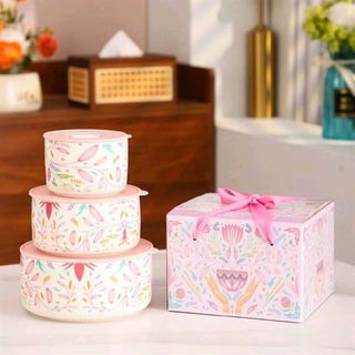 Bộ 3 Bát Sứ Hoa (THÙNG 20B)