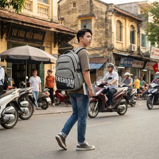 BALO ĐI HỌC FORM GỌN NHẸ PHONG CÁCH TỐI GIẢN A5117 - PIPI STORE