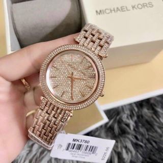 ĐỒNG HỒ NỮ CAO CẤP MICHAEL K ĐÍNH FULL ĐÁ DÂY THÉP GOLDROSE FULLBOX