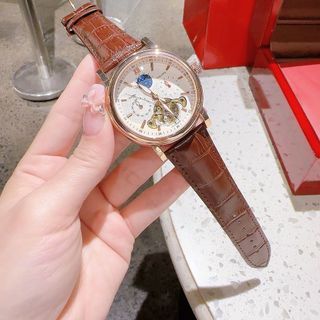 XẢ RẺ ĐỒNG HỒ NAM TRUNG CẤP FATEK AUTOMATIC DÂY DA SỐ VẠCH