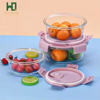 Bộ 3 Bát Thủy Tinh Nắp Gài Tròn _ JYGP-3 ( Thùng 12B)