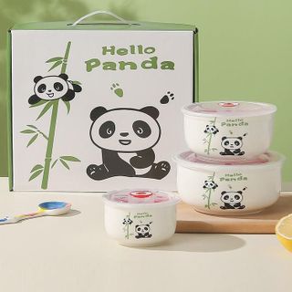 Bộ 3 Bát Không Tai Gấu Trúc cute CC ( THÙNG 28B)