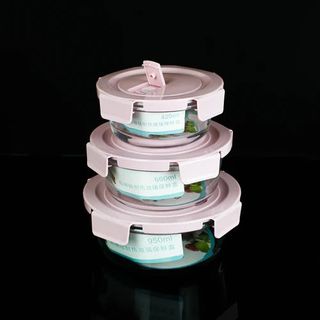 Bộ 3 Bát Thủy Tinh Nắp Gài Tròn _ JYGP-3 ( Thùng 12B)