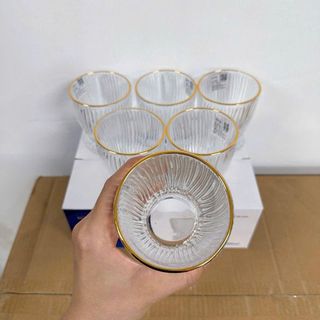 BỘ 6 LY VIỀN VÀNG DELI 280ML DSKB162-1AR