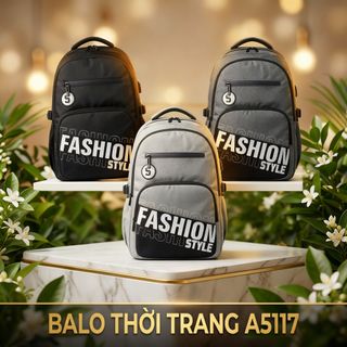 BALO ĐI HỌC FORM GỌN NHẸ PHONG CÁCH TỐI GIẢN A5117 - PIPI STORE