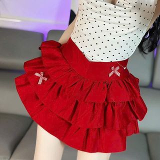 CHÂN VÁY TẦNG ĐÍNH NƠ CHẤT TAPTA DÀY ĐẸP - LÊ PHƯƠNG BOUTIQUE