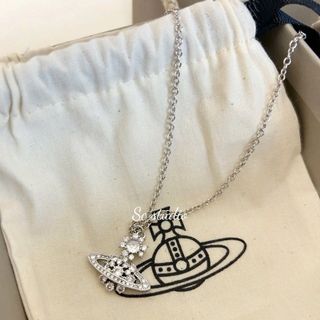 DÂY CHUYỀN SIÊU CẤP VIVIENNE MẶT ORB ĐÍNH ĐÁ 3D FULLBOX