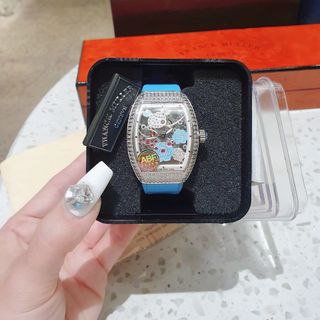 SIÊU RẺ ĐỒNG HỒ NỮ SIÊU CẤP PRANCK MULLER ĐÍNH ĐÁ MẶT HOA