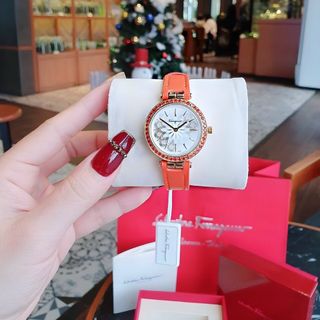 ĐỒNG HỒ NỮ CAO CẤP SALVATHORE DÂY DA NHIỀU MÀU MẶT HOA VIỀN ĐÁ FULLBOX