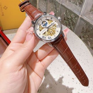 XẢ RẺ ĐỒNG HỒ NAM TRUNG CẤP  FATEK AUTOMATIC DÂY DA SỐ LA MÃ